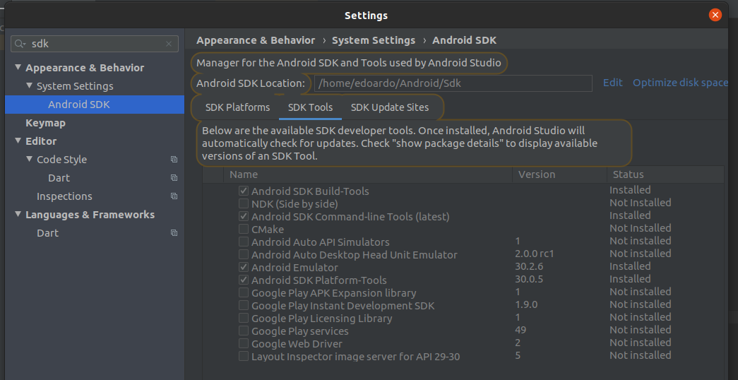 [SOLVED] Flutter Android licenses exception – Edoardo Vignati