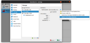 Select Storage > Empty > your iso