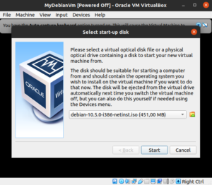 Choose the iso disk option
