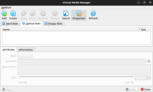 Click on "Optical disks" tab